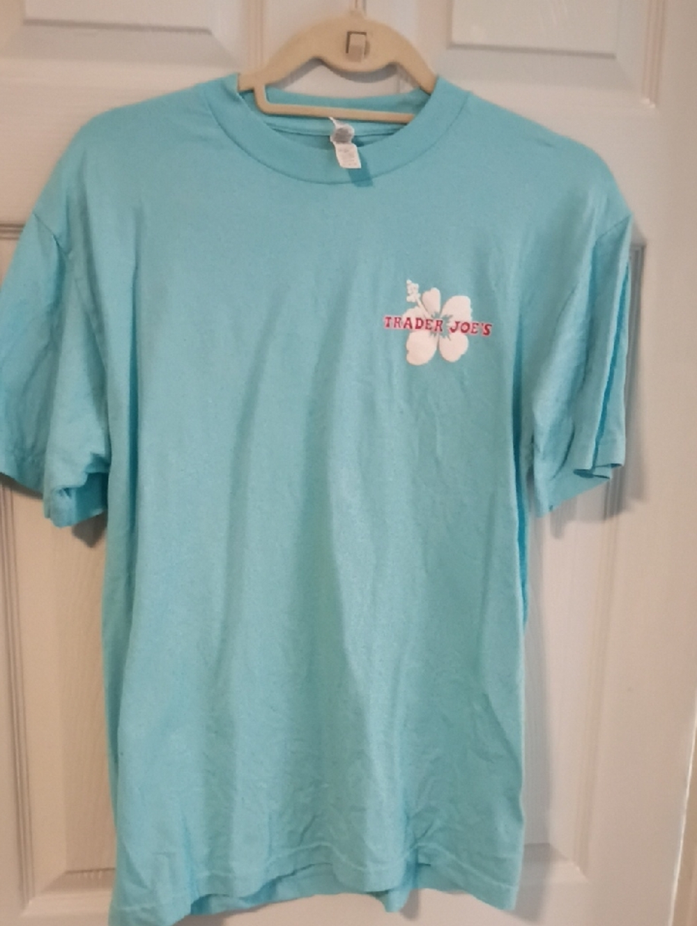 Alstyle Aqua Blue Trader Joe's Short Sleeve Graphic Tee